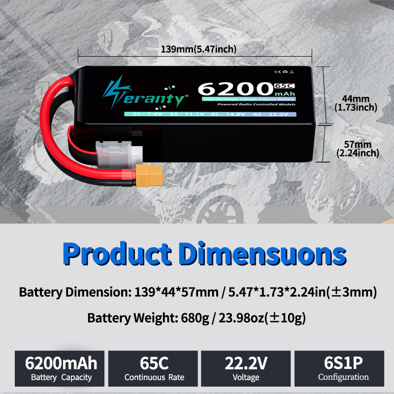 TERANTY 6S 6200mAh Lipo Batter - Lipo Battery 6S ulasan dan harga