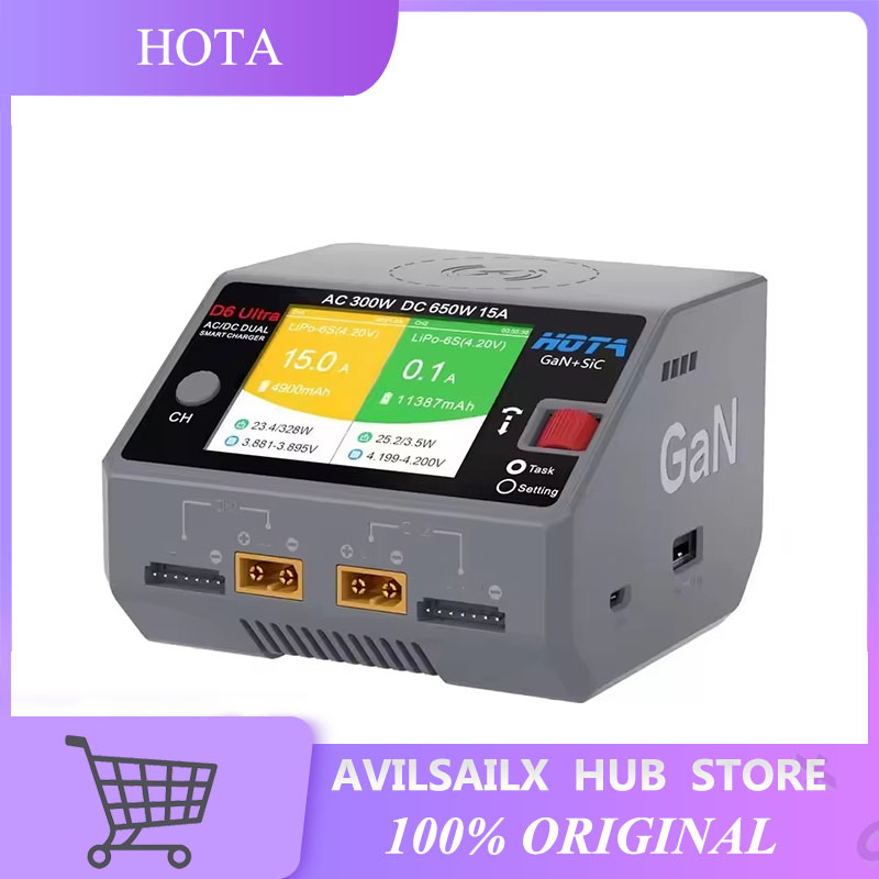 HOTA D6 Ultra GaN+SiC Dual Cha - Lipo Battery 6S ulasan dan harga