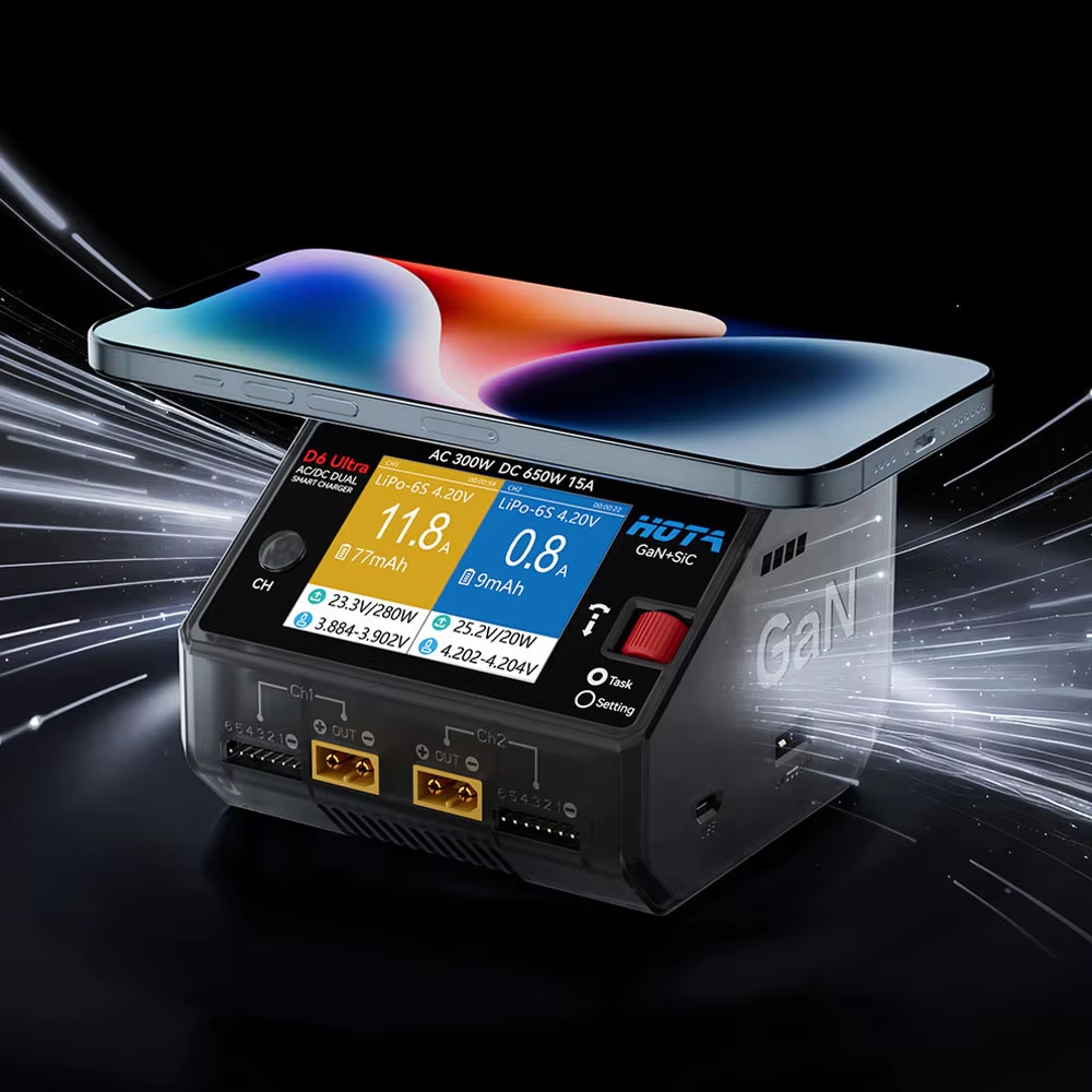 HOTA D6 Ultra GaN+SiC Dual Cha - Lipo Battery 6S ulasan dan harga