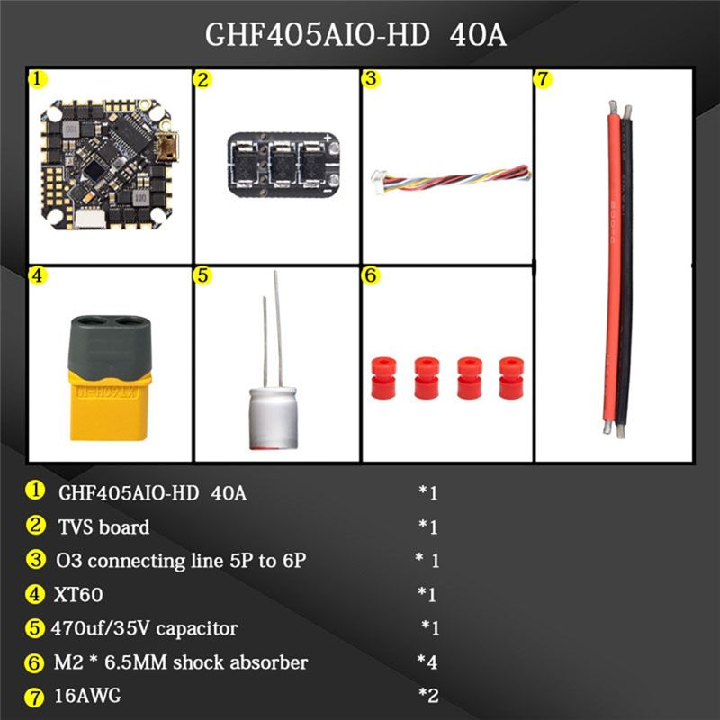 ABTI-GHF405AIO-HD 40A AIO Flig - Drone Esc ulasan dan harga