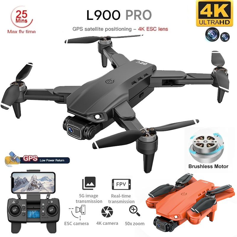 L900 Pro GPS Drone 4K Professi - Brushed Drone Motor ulasan dan harga