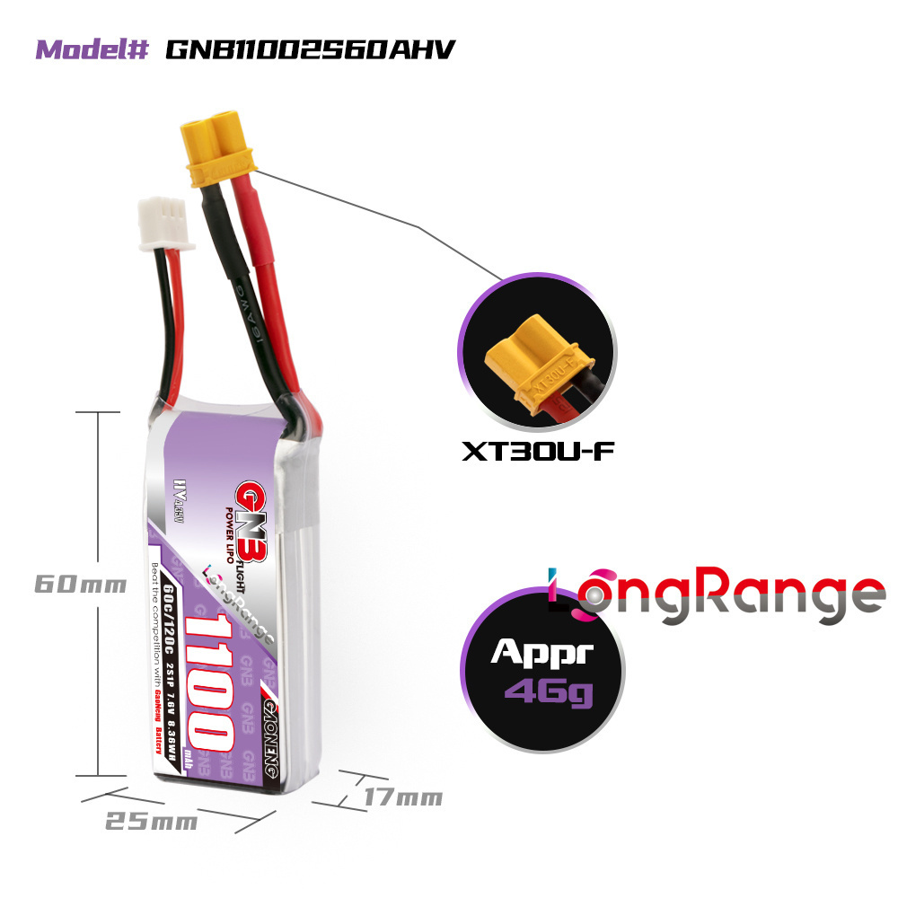 GNB 1100mAh 2S 3S 4S 6S 60C/12 - Lipo Battery 6S ulasan dan harga