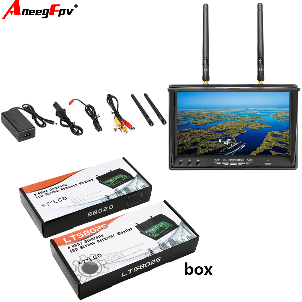 LCD5802D LCD5802S 7 Inch 5.8G  - Goggles Fpv ulasan dan harga