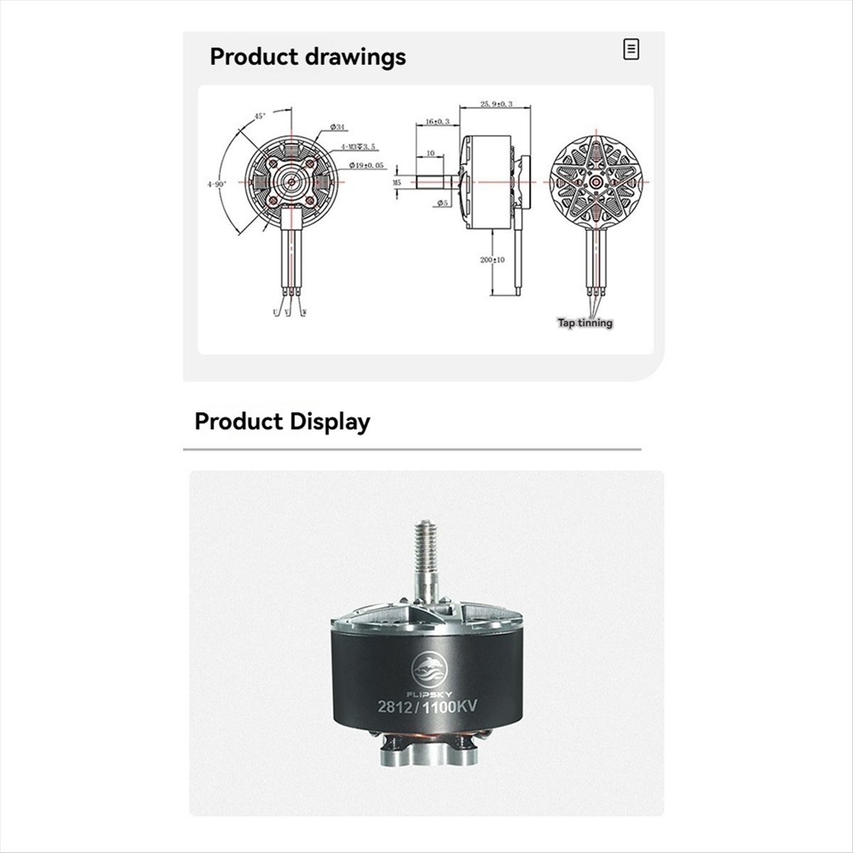【Motor Parts】 2812 1100KV Brus - Rc Drone ulasan dan harga